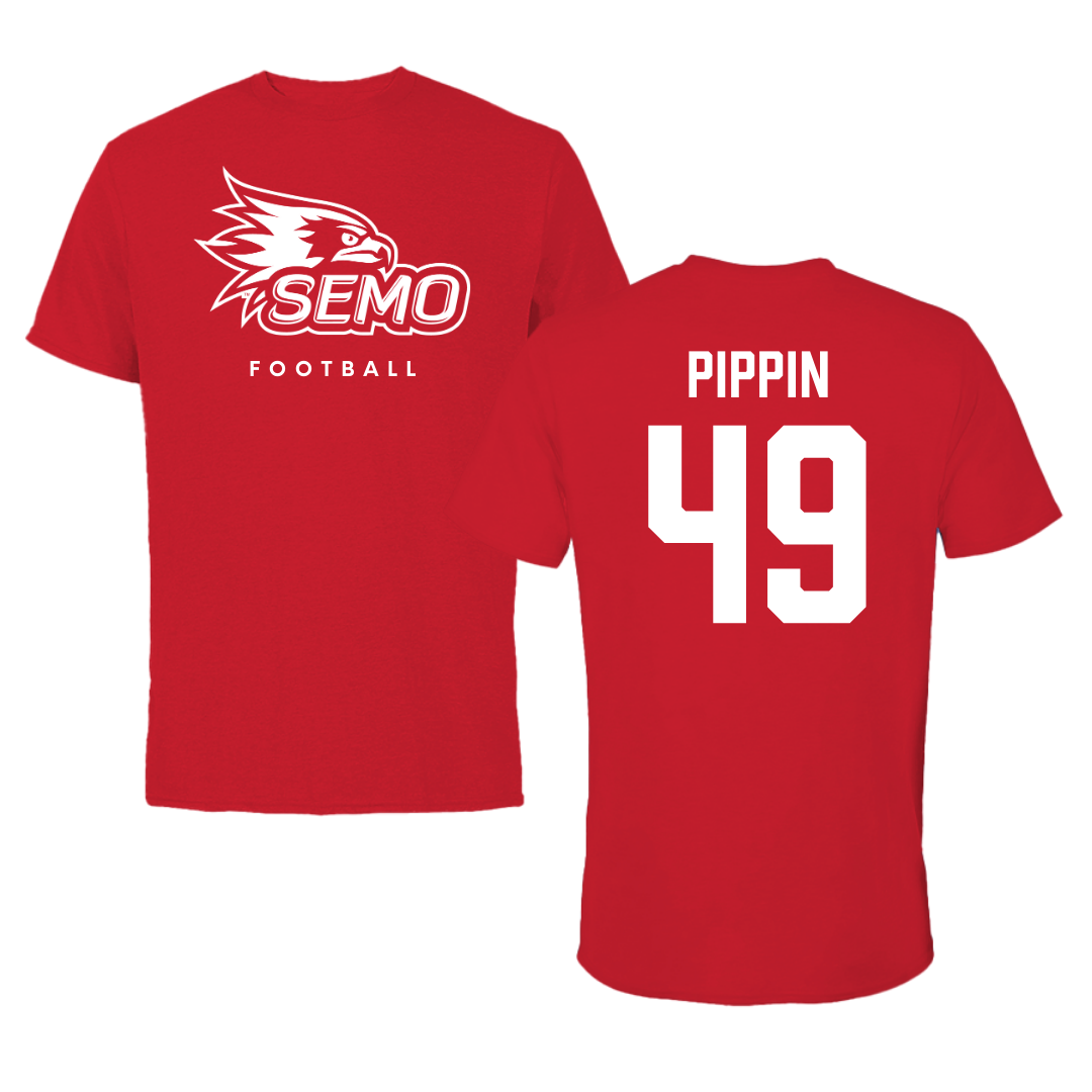 Southeast Missouri State University Football Red Performance Tee - #49 DC Pippin