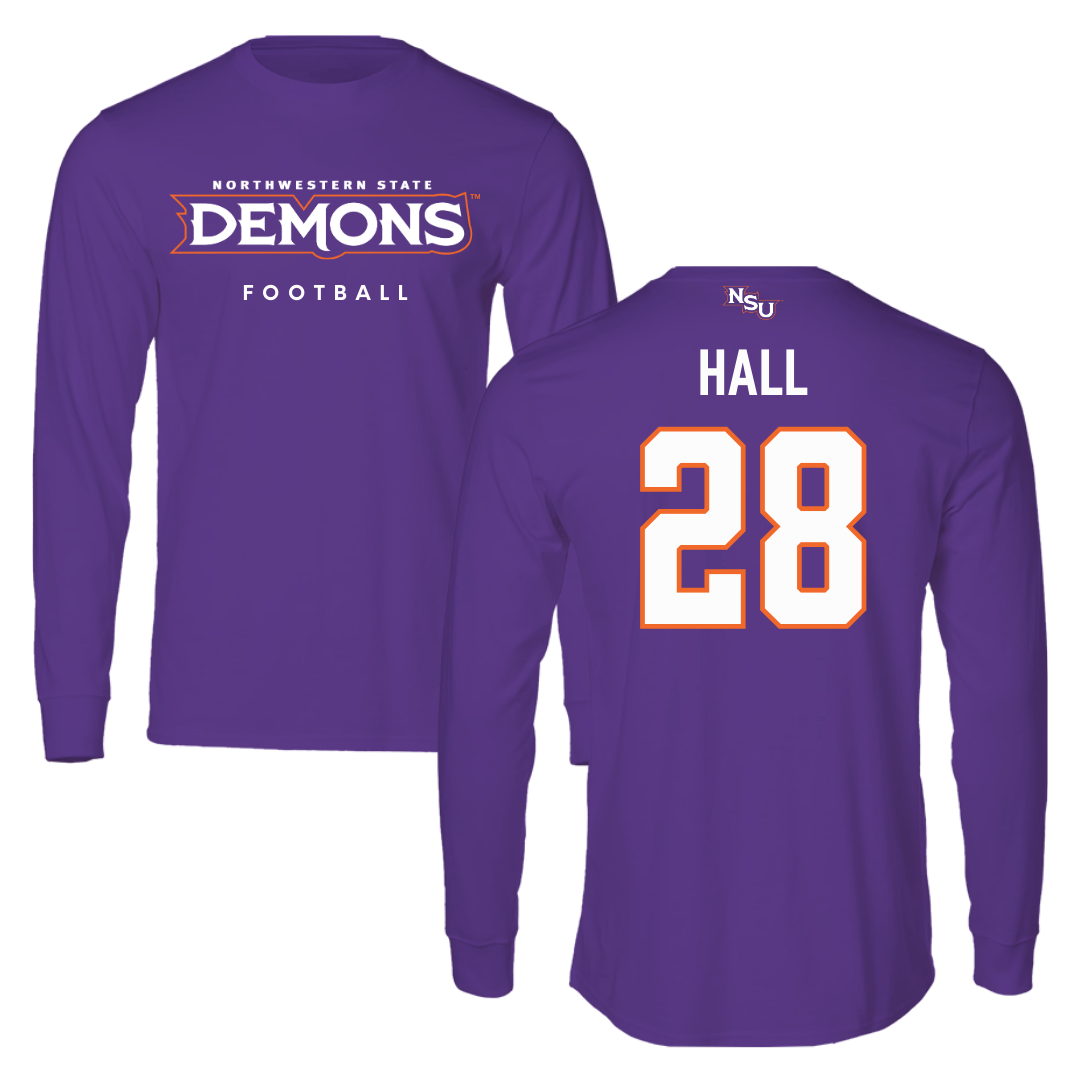 Northwestern State University Football Purple Demons Long Sleeve - #28 Antonio Hall