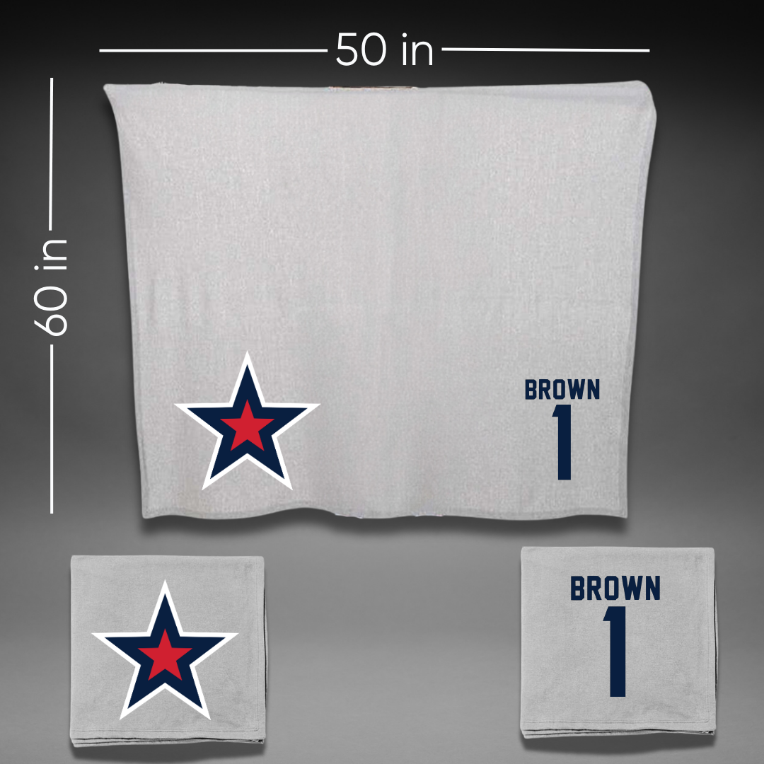 Robert Morris University Volleyball Gray Blanket - #1 Kaitlyn Brown