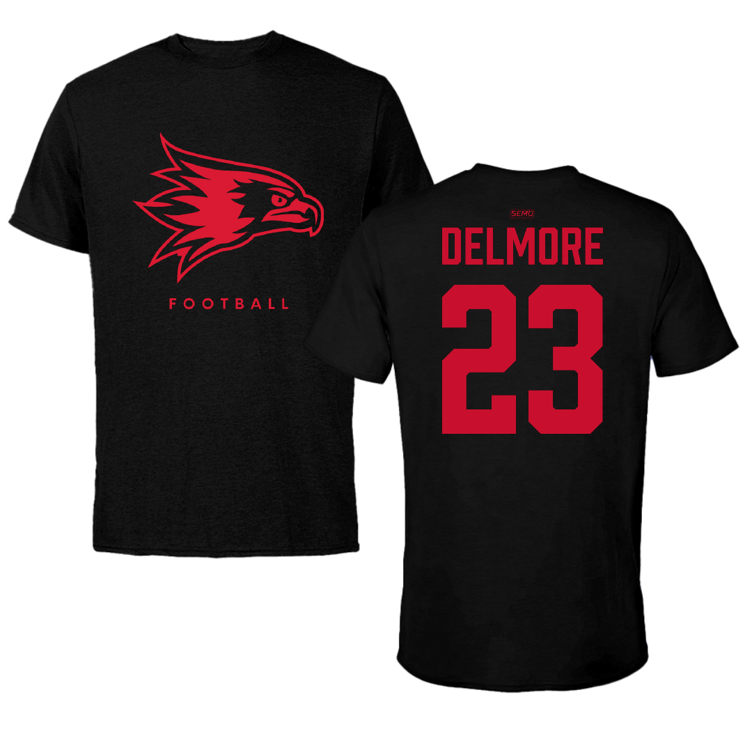 Southeast Missouri State University Football Black Performance Tee - #23 DJ Delmore