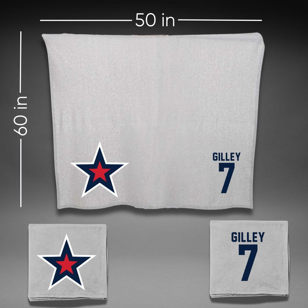 Robert Morris University Soccer Gray Blanket - #7 Chase Gilley