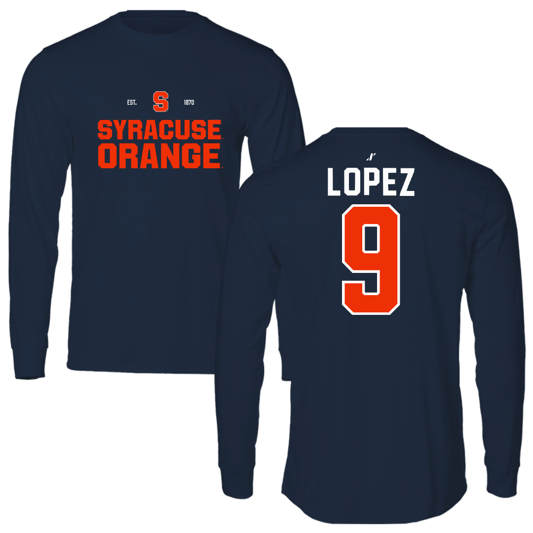 Syracuse University Softball Navy General Long Sleeve - #9 Madelyn Lopez