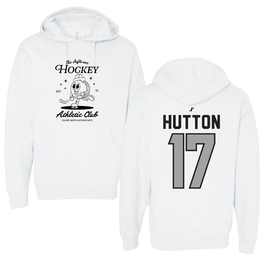 Ice Hockey White Influxer Athletic Club Hoodie - #17 Matt Hutton