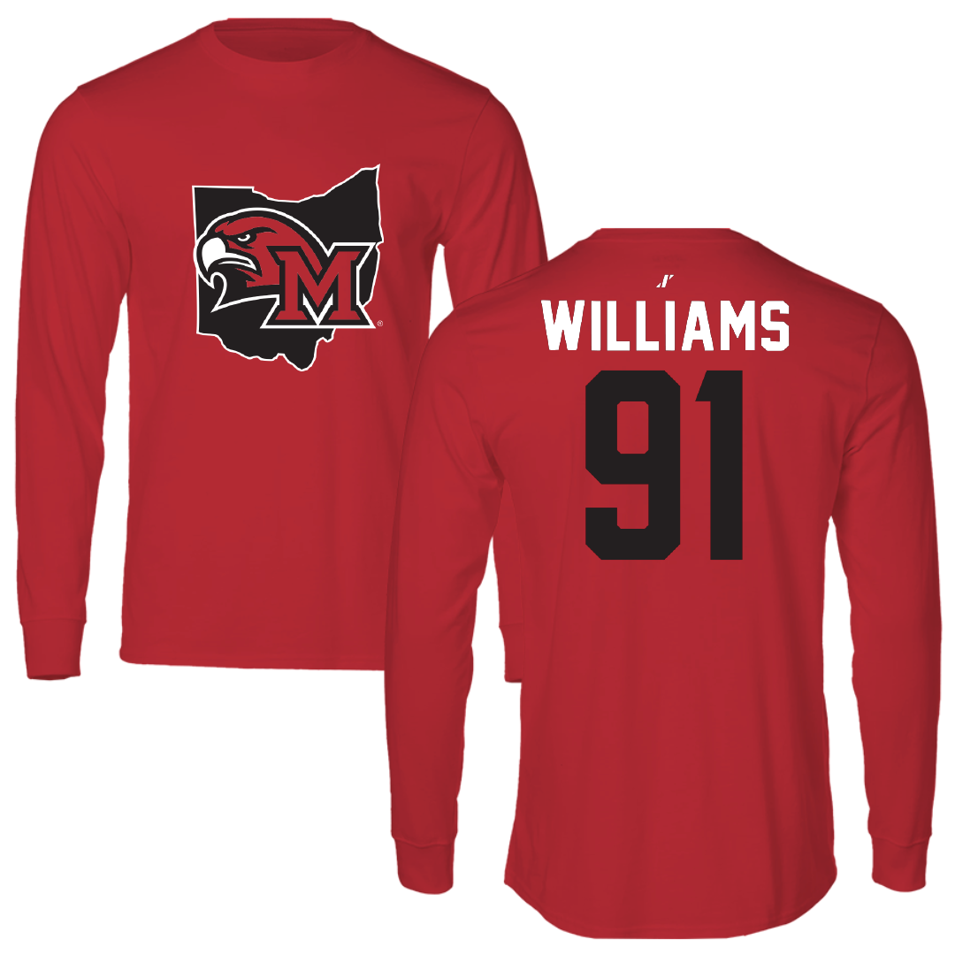Miami University (Ohio) Football Red State Long Sleeve - #91 Sam Williams