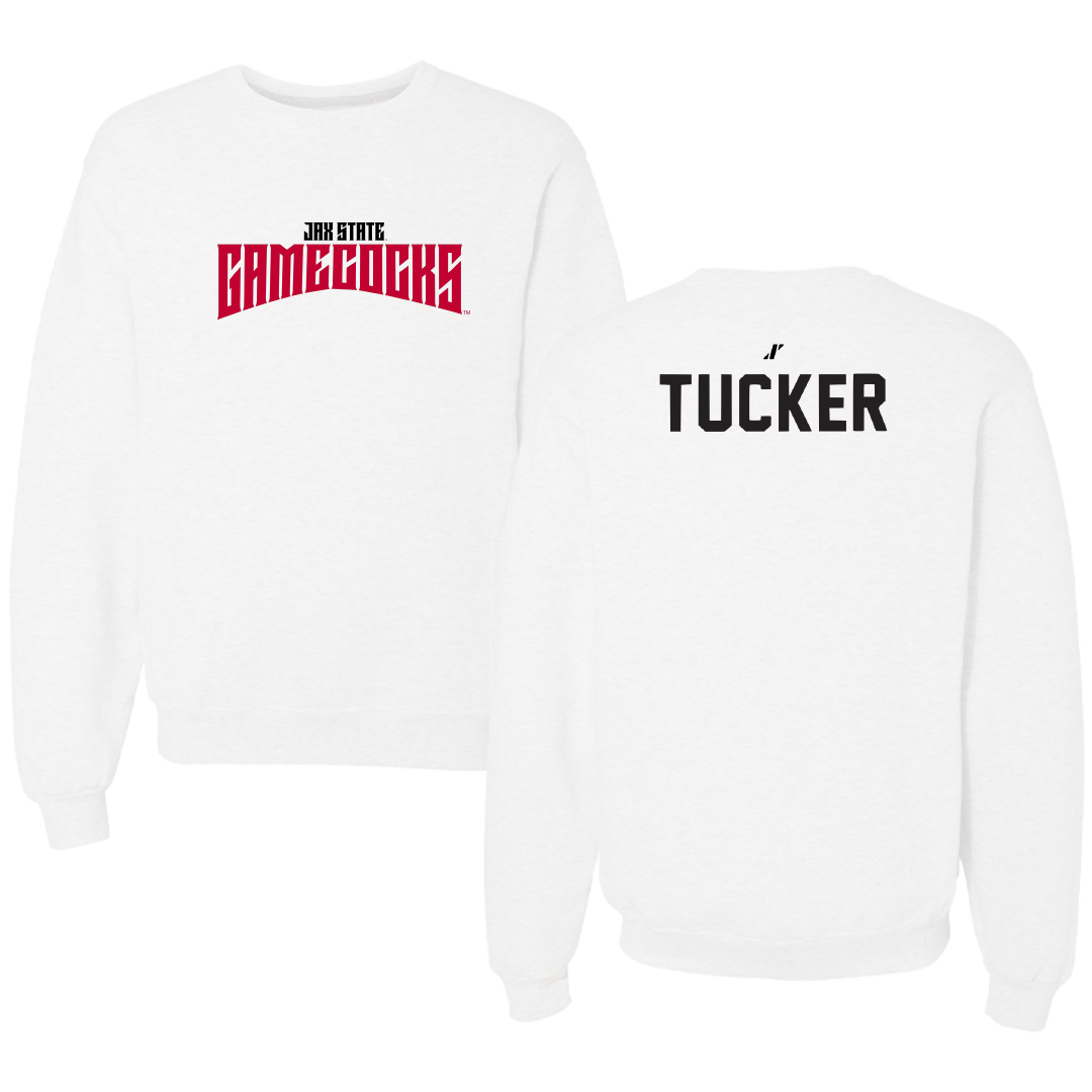 Jacksonville State University TF and XC White Classics Crewneck - Hailey Tucker
