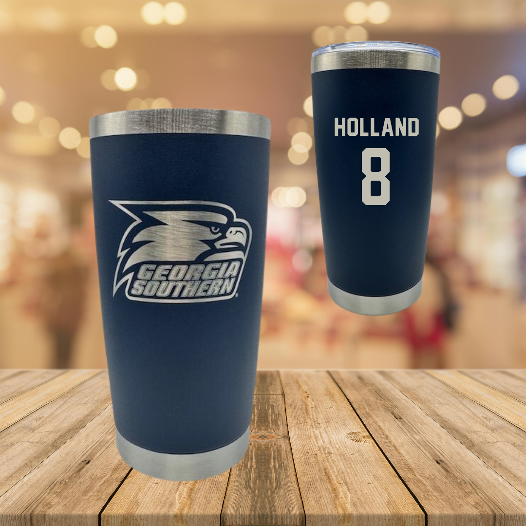 Georgia Southern University Softball Navy Stainless Steel Tumbler - #8 Bailey Holland