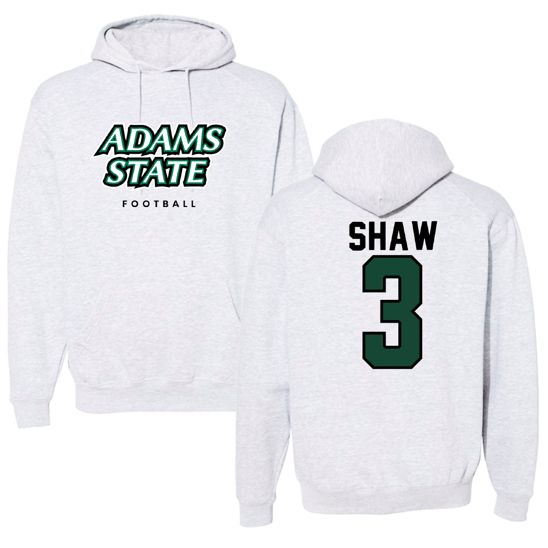 Adams State University Football Gray Block Hoodie - #3 Seth Shaw