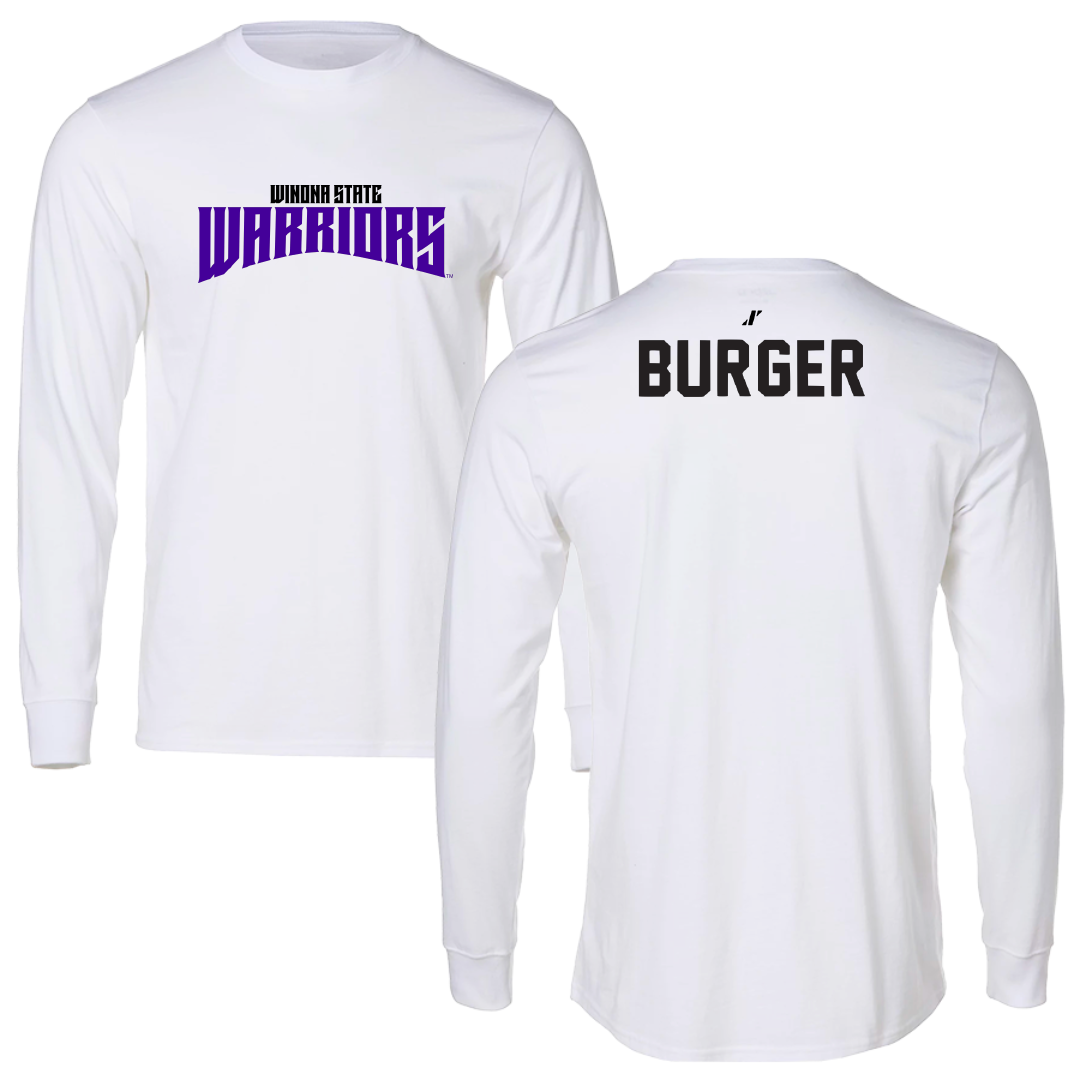 Winona State University Tennis White Classic Performance Long Sleeve - Ally Burger