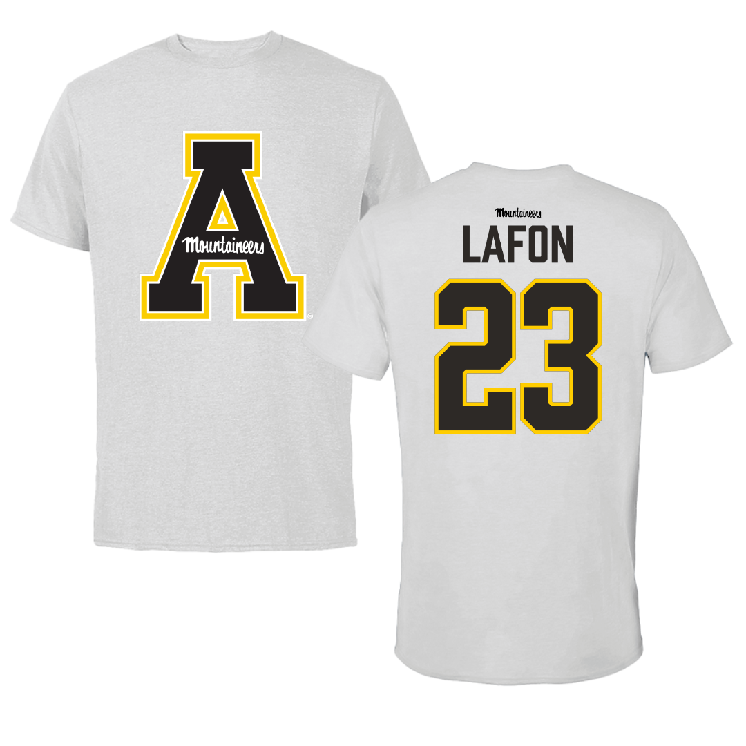 Appalachian State University Basketball Light Gray Tee - #23 Samantha LaFon