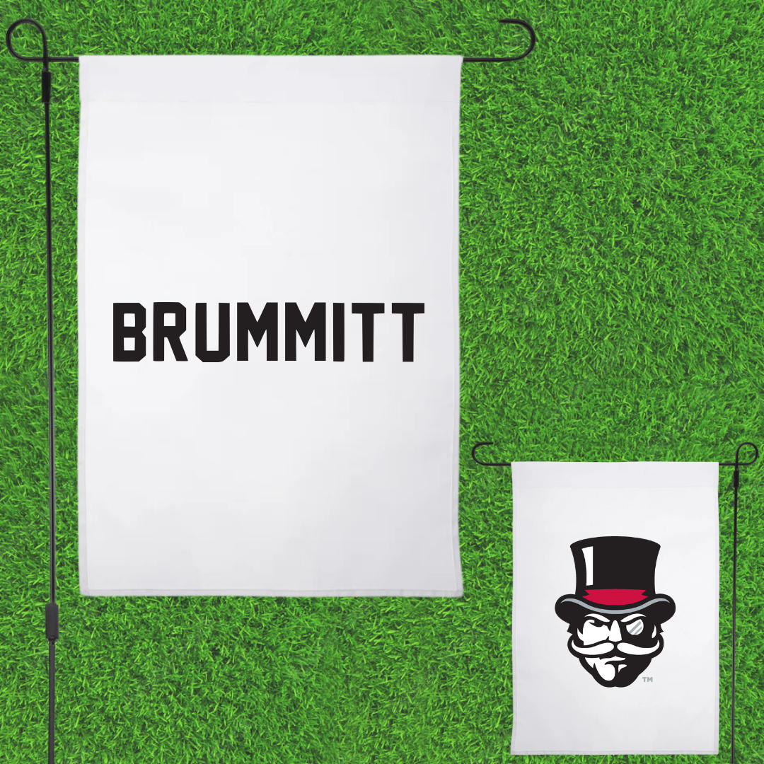 Austin Peay State University Golf White Garden Flag - Caleb Brummitt