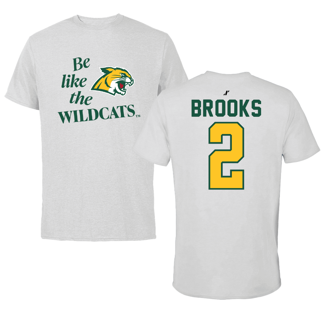 Northern Michigan University Basketball Light Gray Be Like Us Tee - #2 Riley Brooks