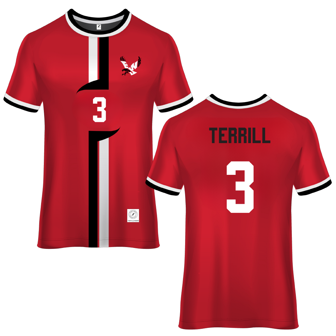 Eastern Washington University Red Soccer Jersey - #3 Grace Terrill