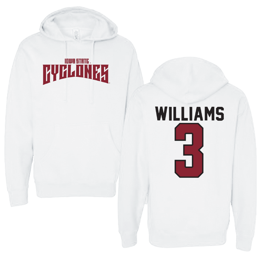 Iowa State University Basketball White Classic Hoodie - #3 Alisa Williams