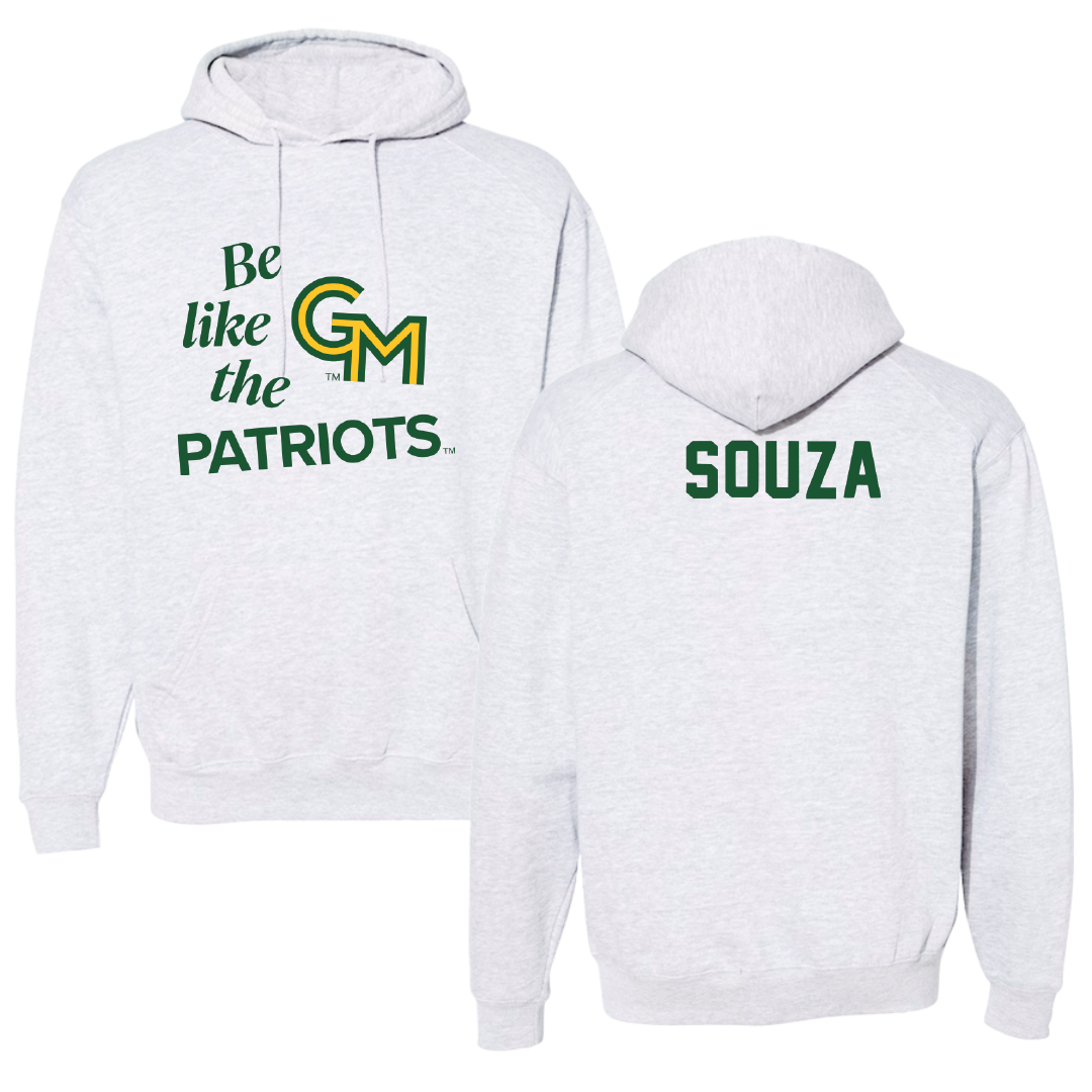 George Mason University Swimming & Diving Light Gray Be Like Us Hoodie - Faye Souza