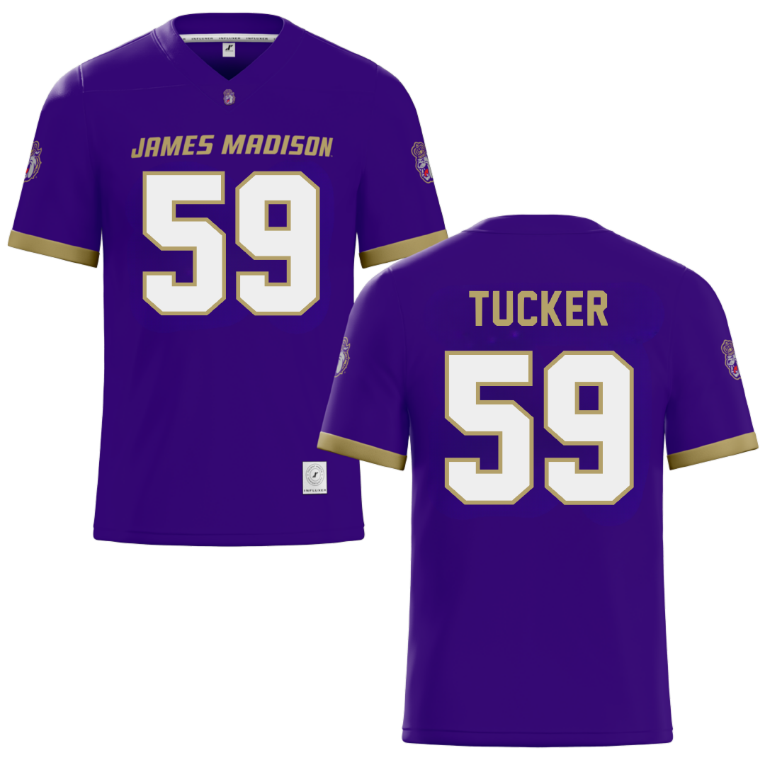 James Madison University Purple Football Jersey - #59 Tyrique Tucker