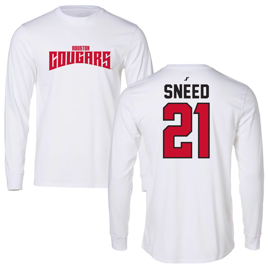 University of Houston Football White Classic Long Sleeve - #21 Stacy Sneed