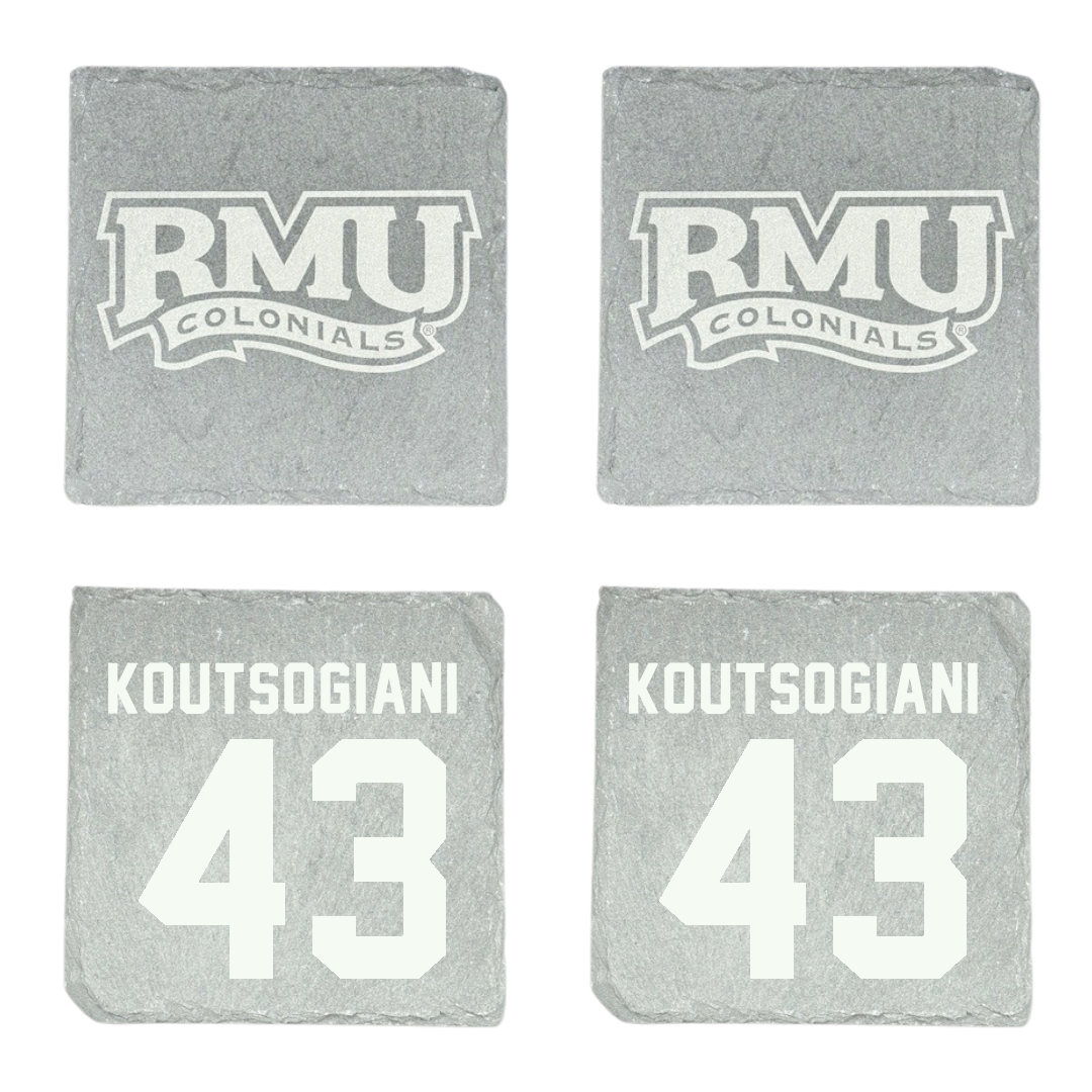 Robert Morris University Softball Stone Coaster (4 Pack)  - #43 Alaina Koutsogiani