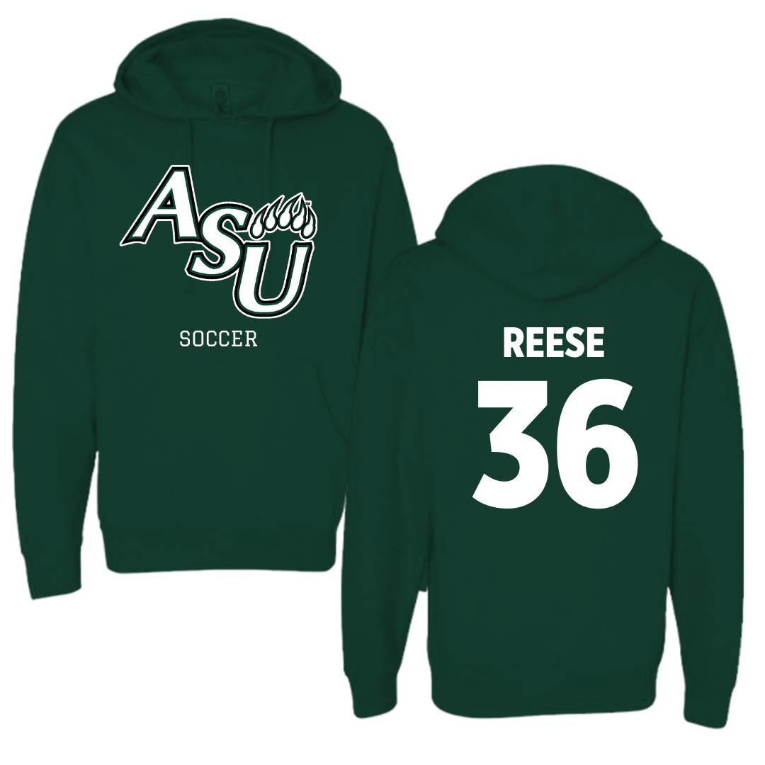 Adams State University Soccer Forest Green Block Hoodie - #36 Kaidin Reese
