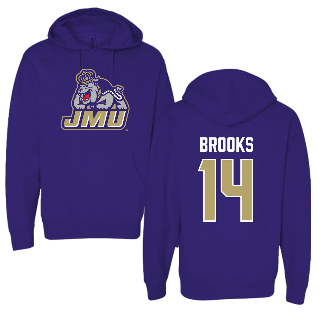 James Madison University Baseball Purple Hoodie - #14 TJ Brooks