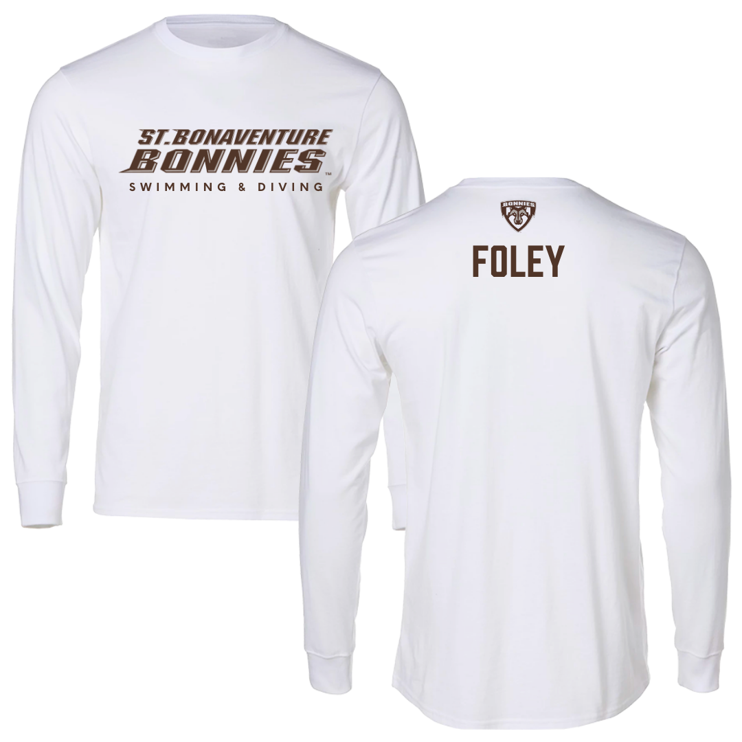 St. Bonaventure University Swimming & Diving White Long Sleeve - Rylie Foley