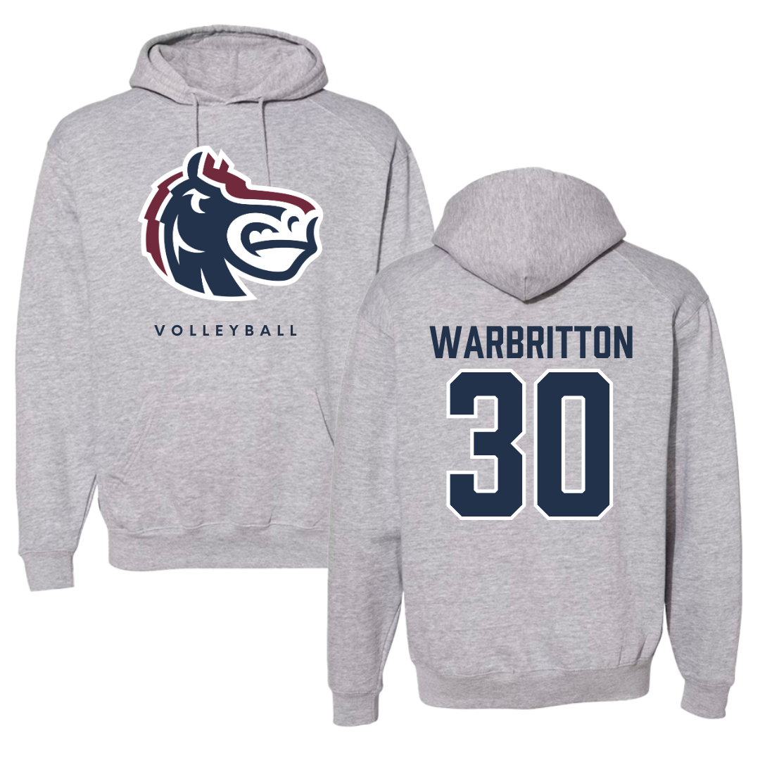 Fairleigh Dickinson University-Metropolitan Campus Volleyball Gray Hoodie - #30 Kinsley Warbritton