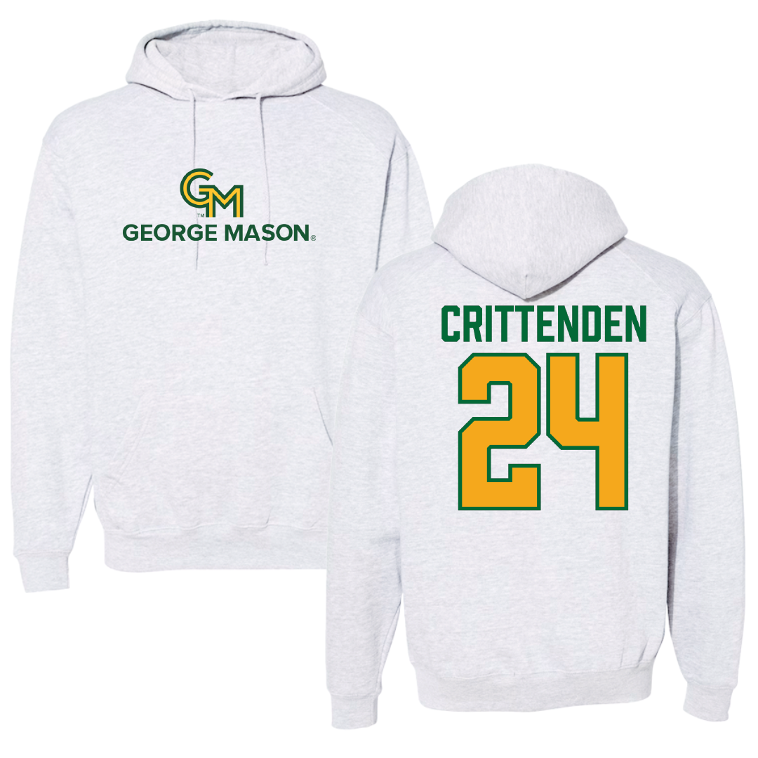 George Mason University Soccer Gray Hoodie - #24 Davis Crittenden