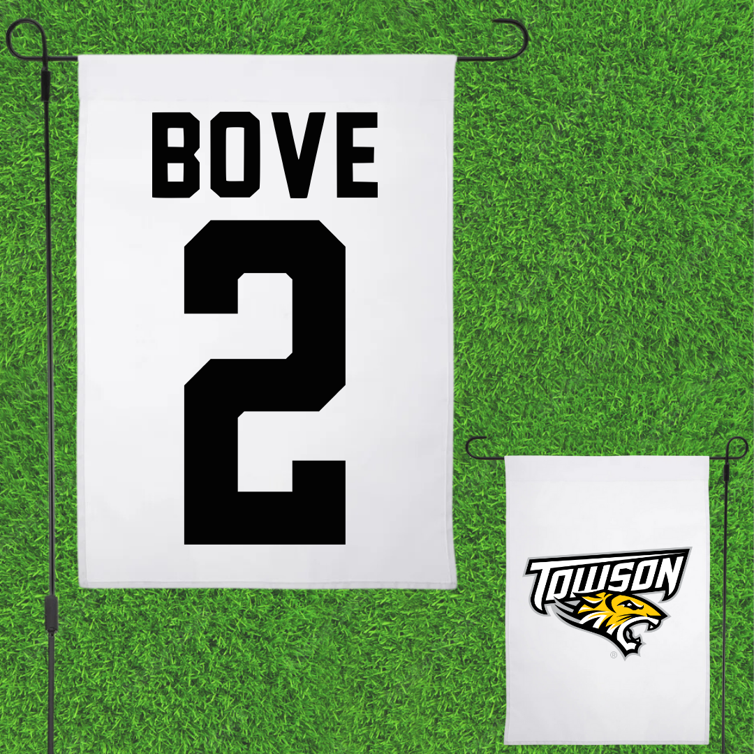 Towson University Field Hockey White Garden Flag - #2 Lexi Bove