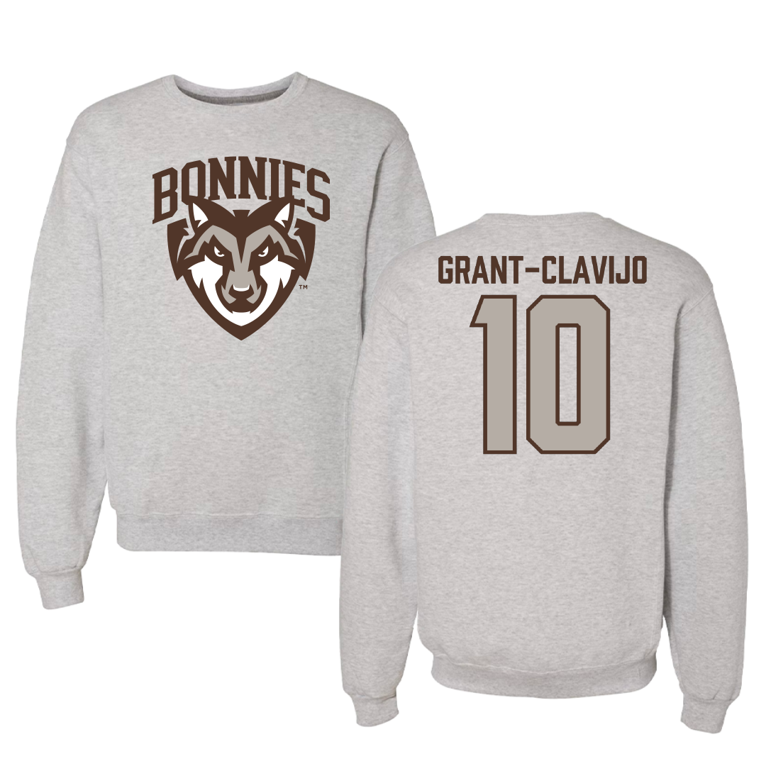 St. Bonaventure University Soccer Gray Crewneck - #10 Allie Grant-Clavijo