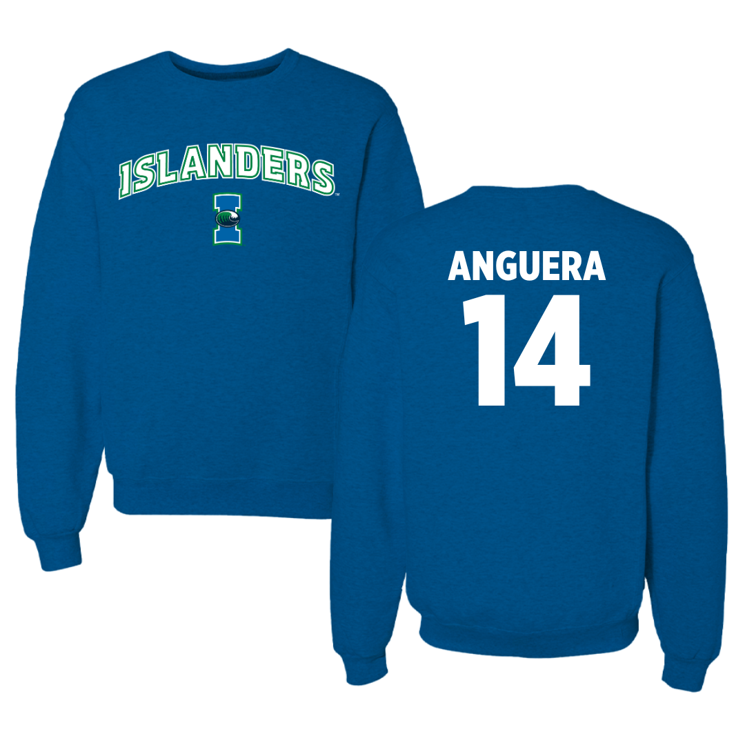 Texas A&M University-Corpus Christi Basketball Blue Crewneck - #14 Bruna Anguera