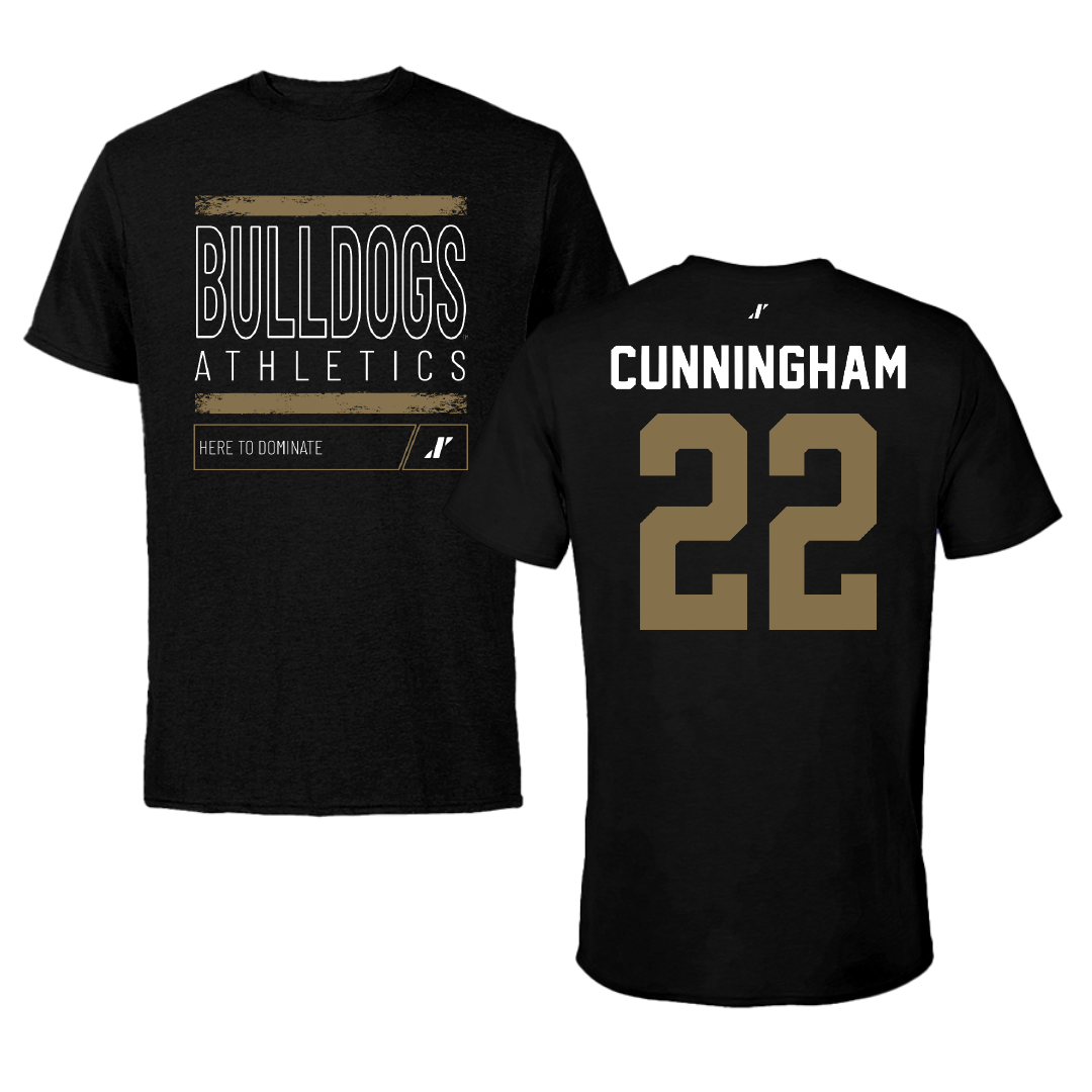 Bryant University Soccer Black Dominate Performance Tee - #22 Ashley Cunningham
