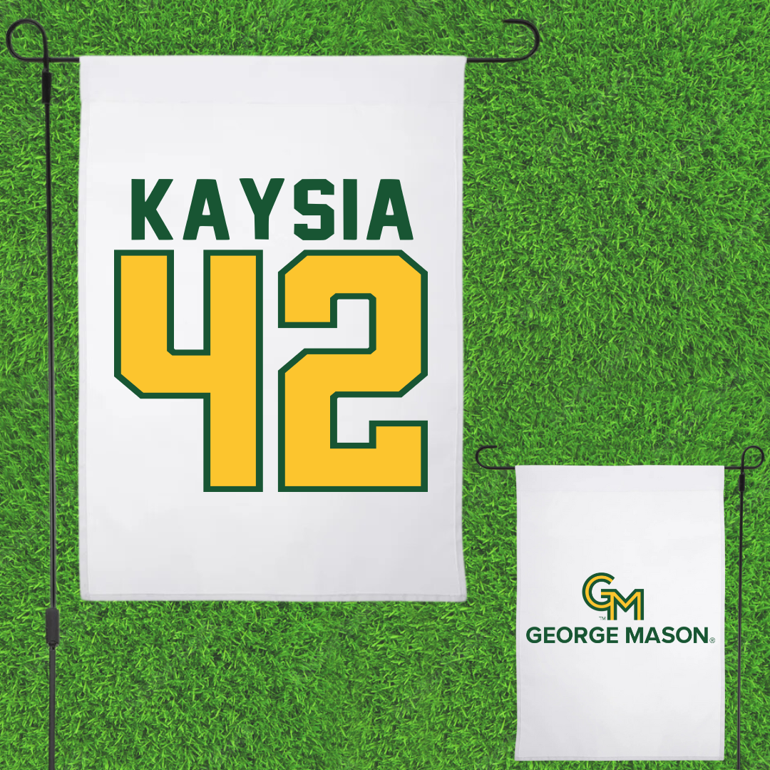 George Mason University Basketball White Garden Flag - #42 Nalani Kaysia