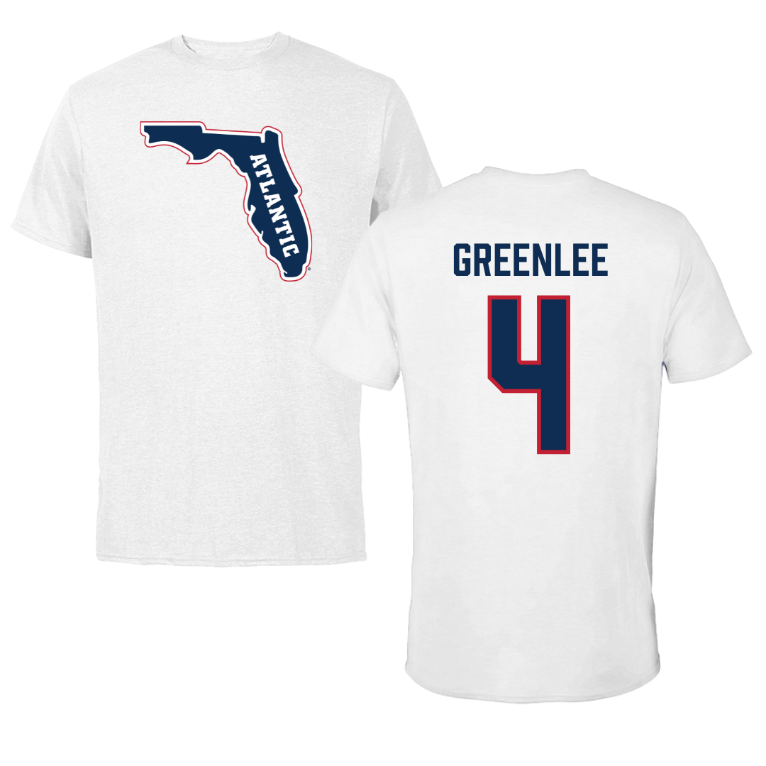 Florida Atlantic University Basketball White Tee - #4 Bryan Greenlee