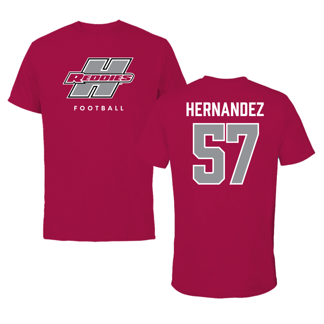 Henderson State University Football Cardinal Performance Tee - #57 Gabe Hernandez