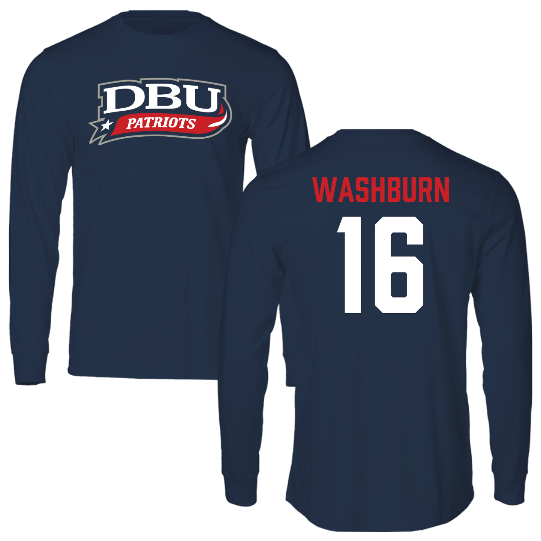 Dallas Baptist University Volleyball Navy Long Sleeve - #16 Sadie Washburn
