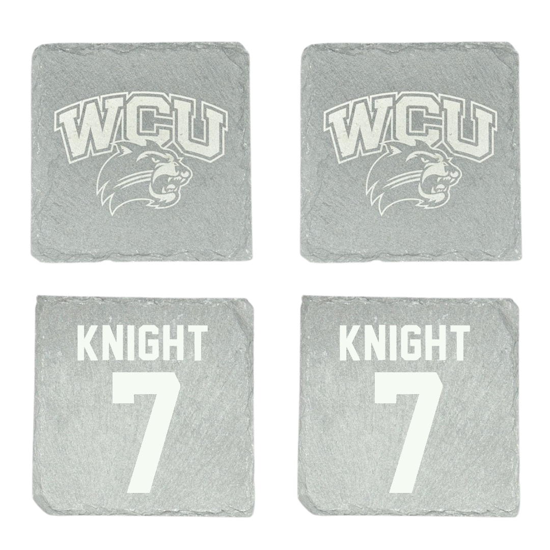 Western Carolina University Football Stone Coaster (4 Pack)  - #7 Malik Knight