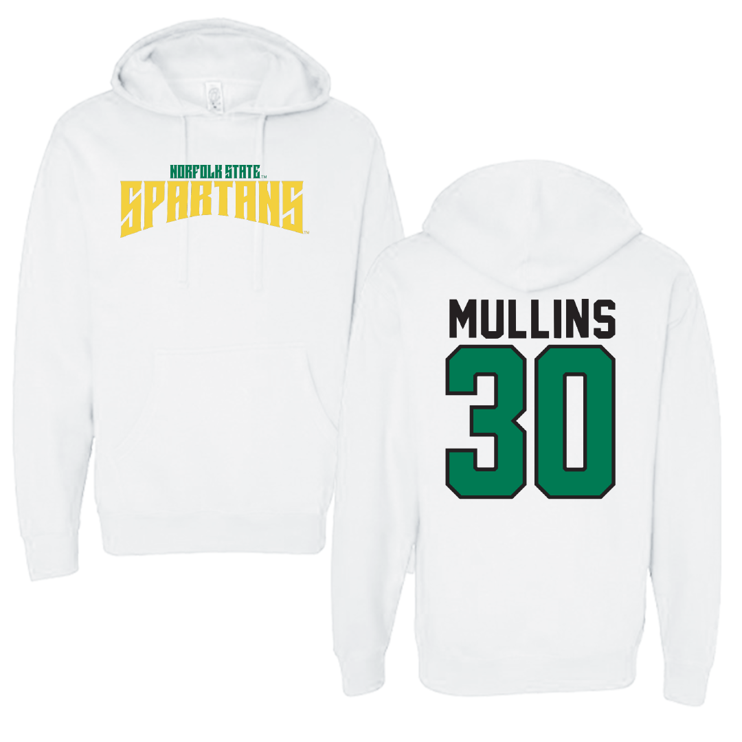 Norfolk State University Basketball White Classic Hoodie - #30 Paris Mullins