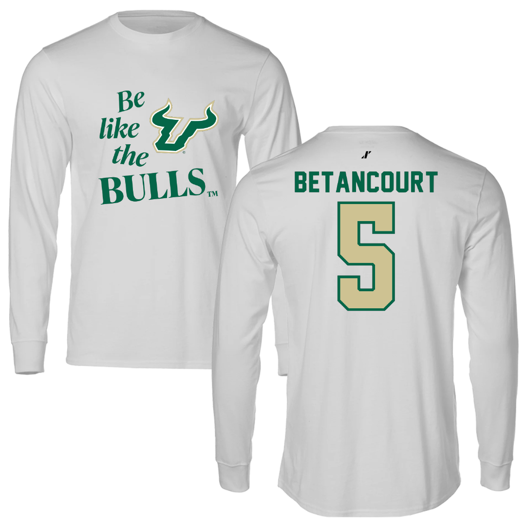 University of South Florida Baseball Light Gray Be Like Us Performance Long Sleeve - #5 Rafael Betancourt