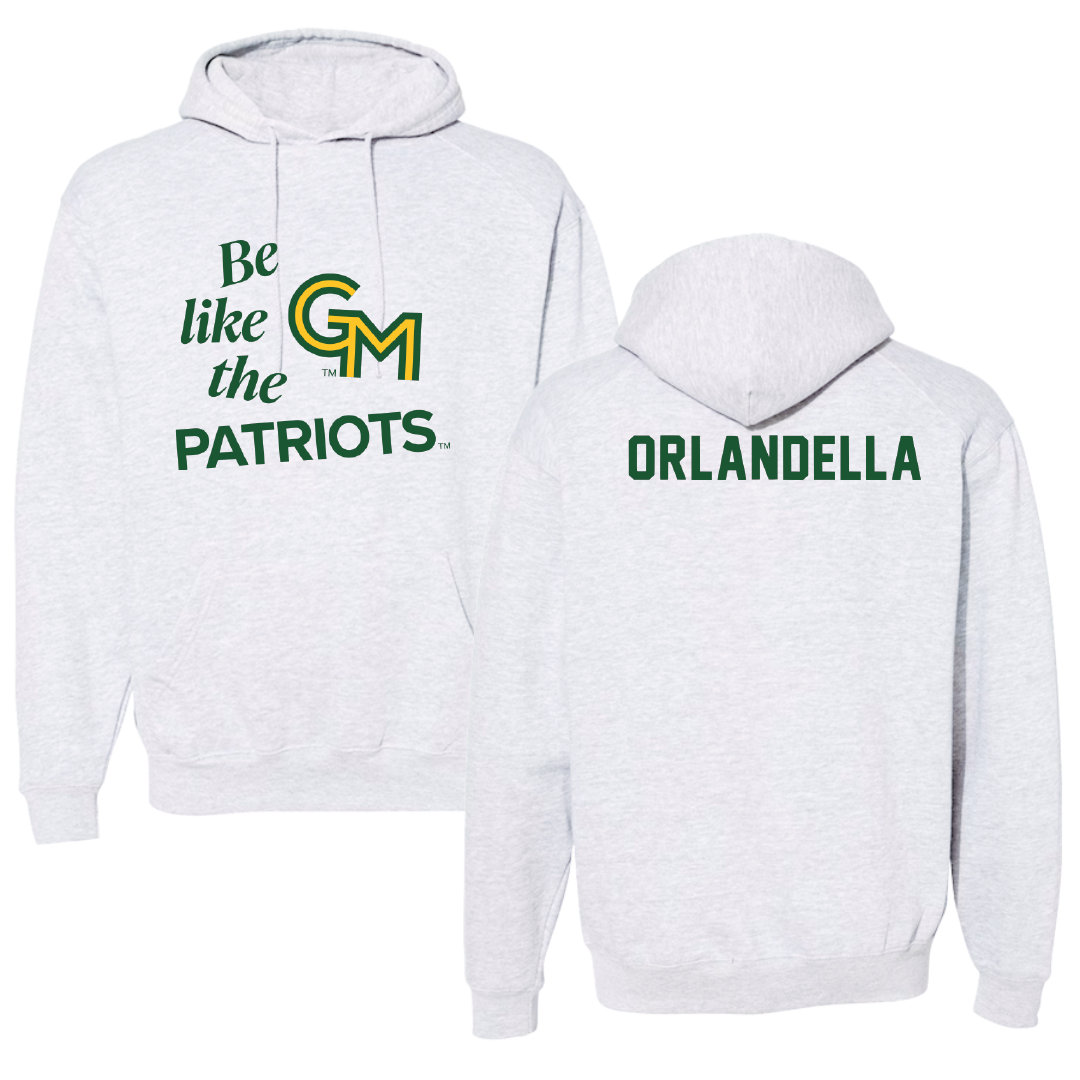 George Mason University Rowing Light Gray Be Like Us Hoodie - Cecilia Orlandella