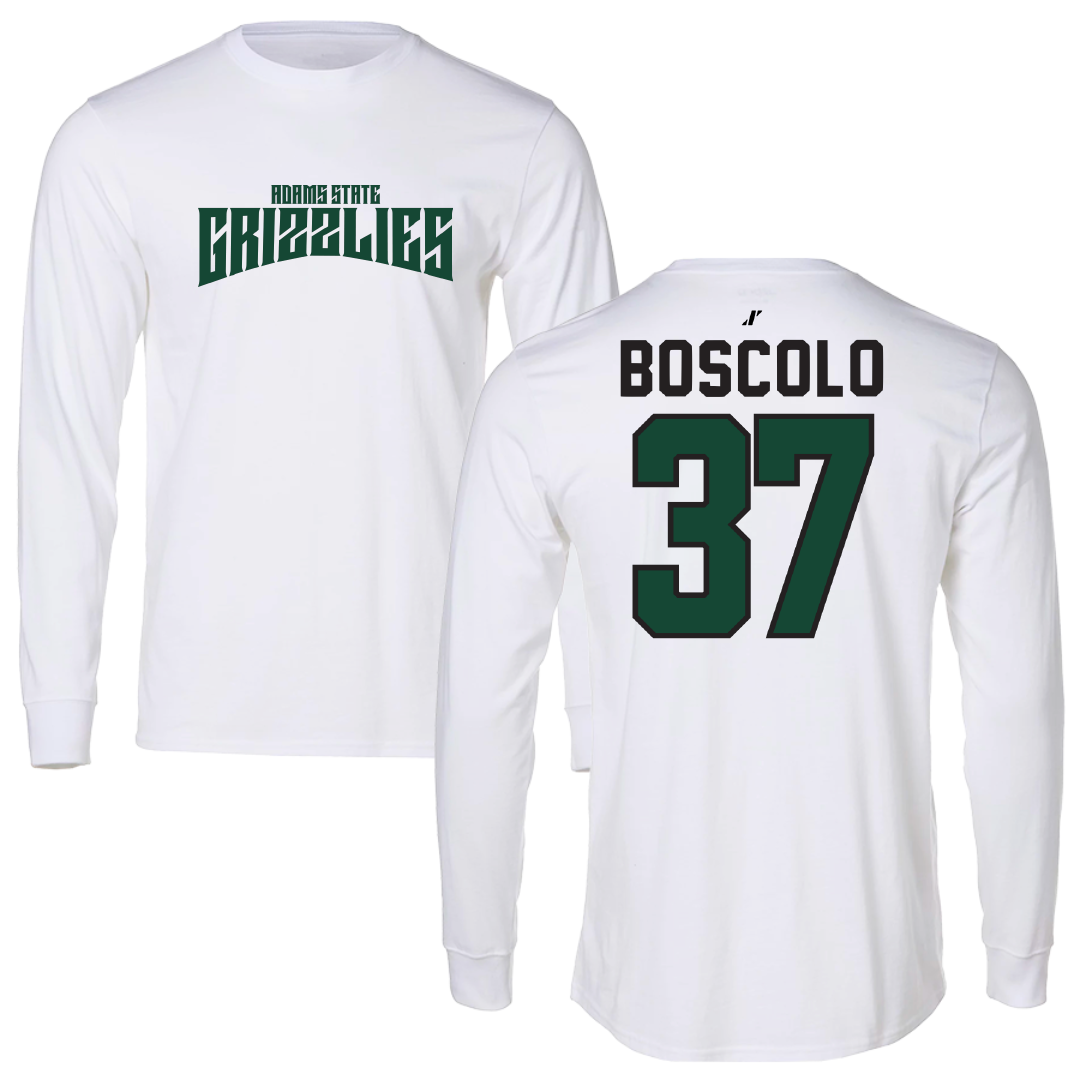 Adams State University Soccer White Classic Performance Long Sleeve - #37 Francesco Boscolo