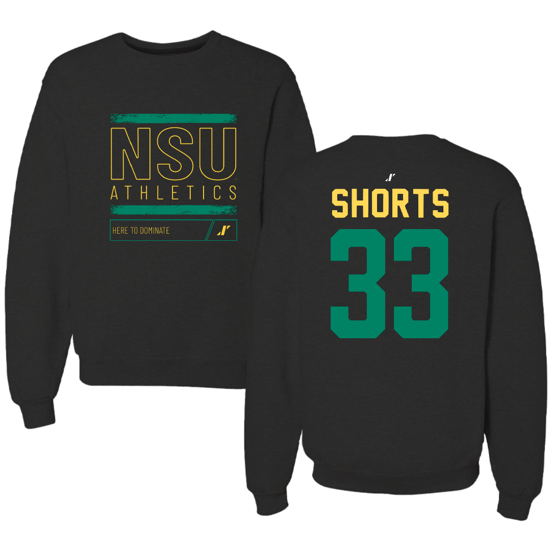Norfolk State University Softball Black Dominate Crewneck - #33 Emory Shorts