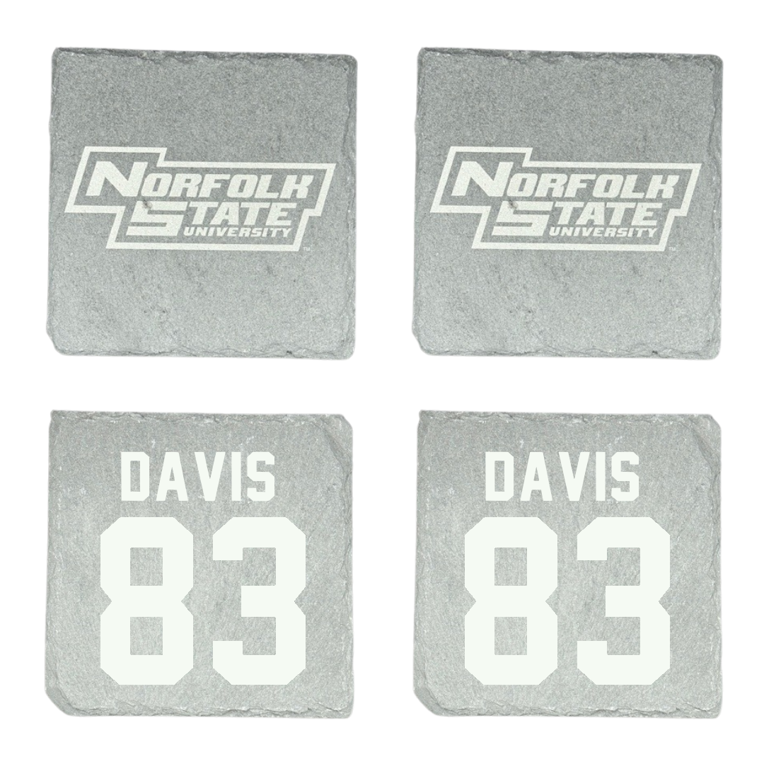 Norfolk State University Football Stone Coaster (4 Pack)  - #83 Clifton Davis