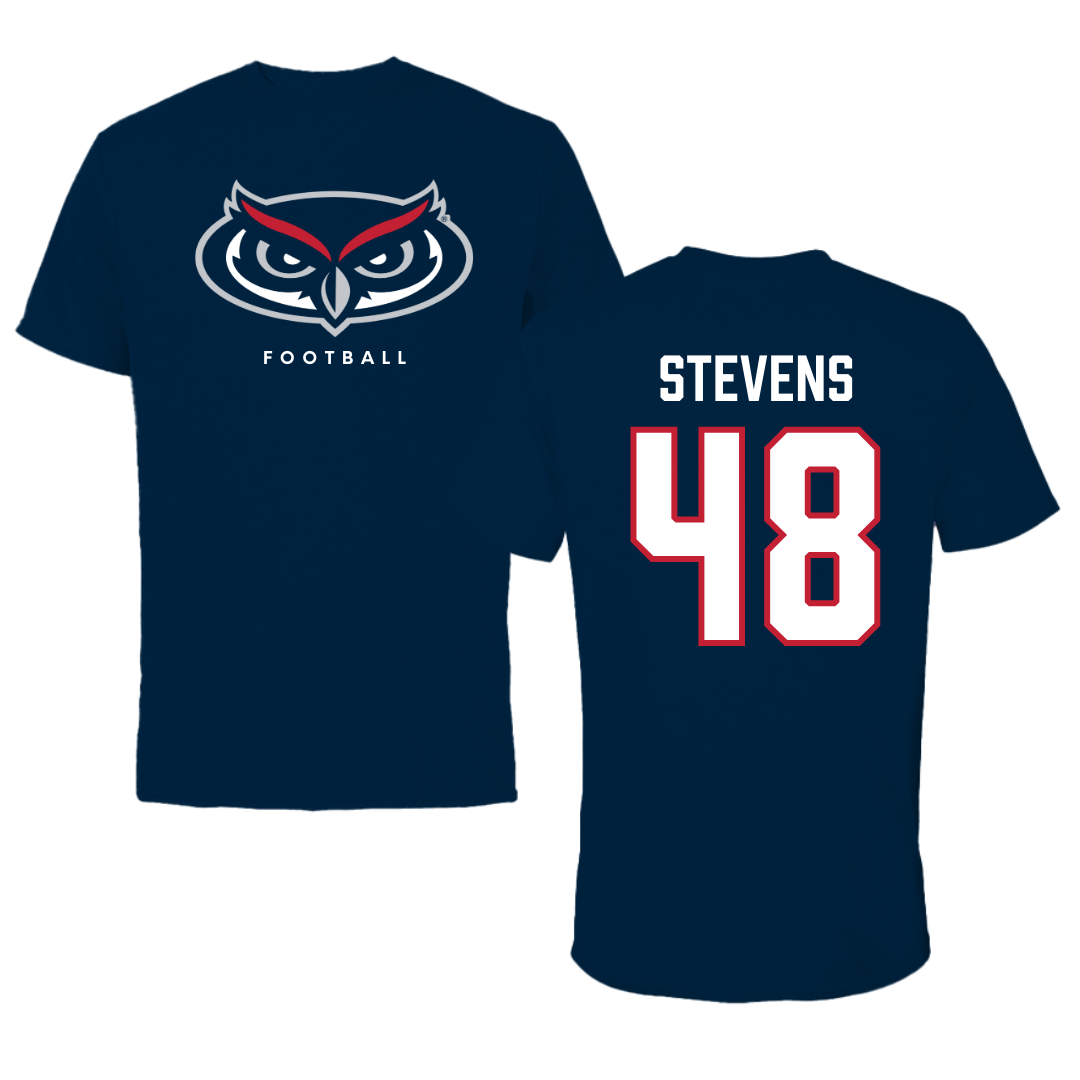 Florida Atlantic University Football Navy Mascot Performance Tee - #48 Dai'Sean Stevens