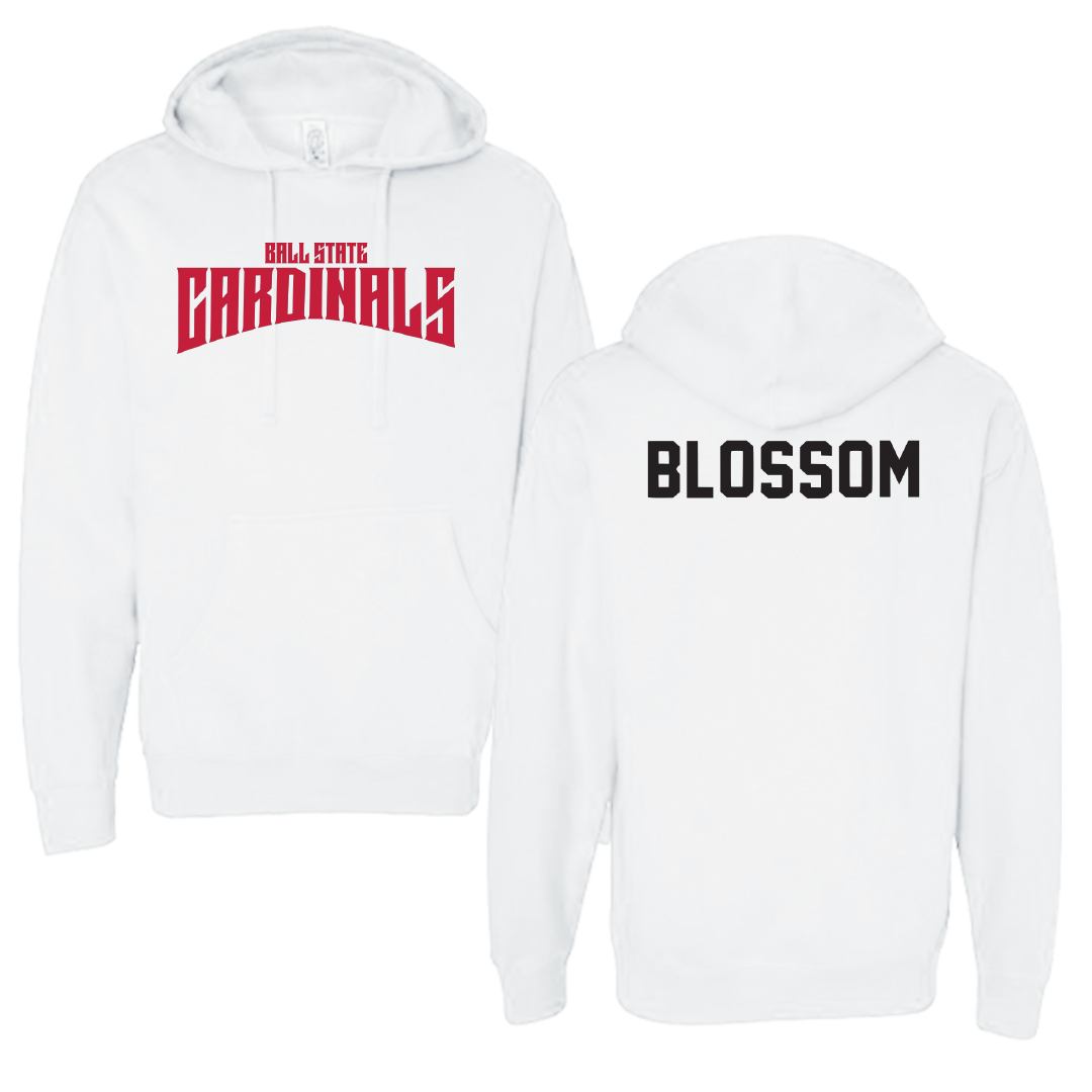 Ball State University Swimming & Diving White Classic Hoodie - Seth Blossom