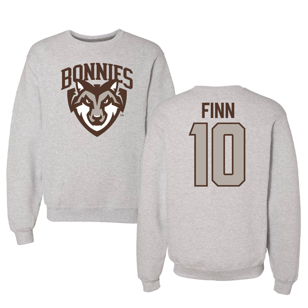 St. Bonaventure University Baseball Gray Crewneck - #10 Bobby Finn
