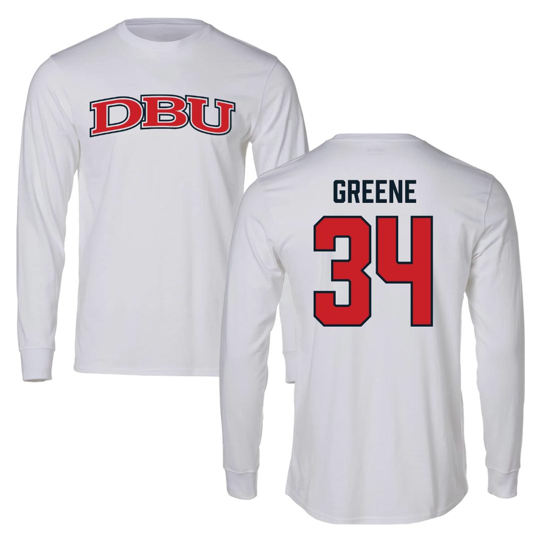 Dallas Baptist University Soccer White Long Sleeve - #34 Ava Greene
