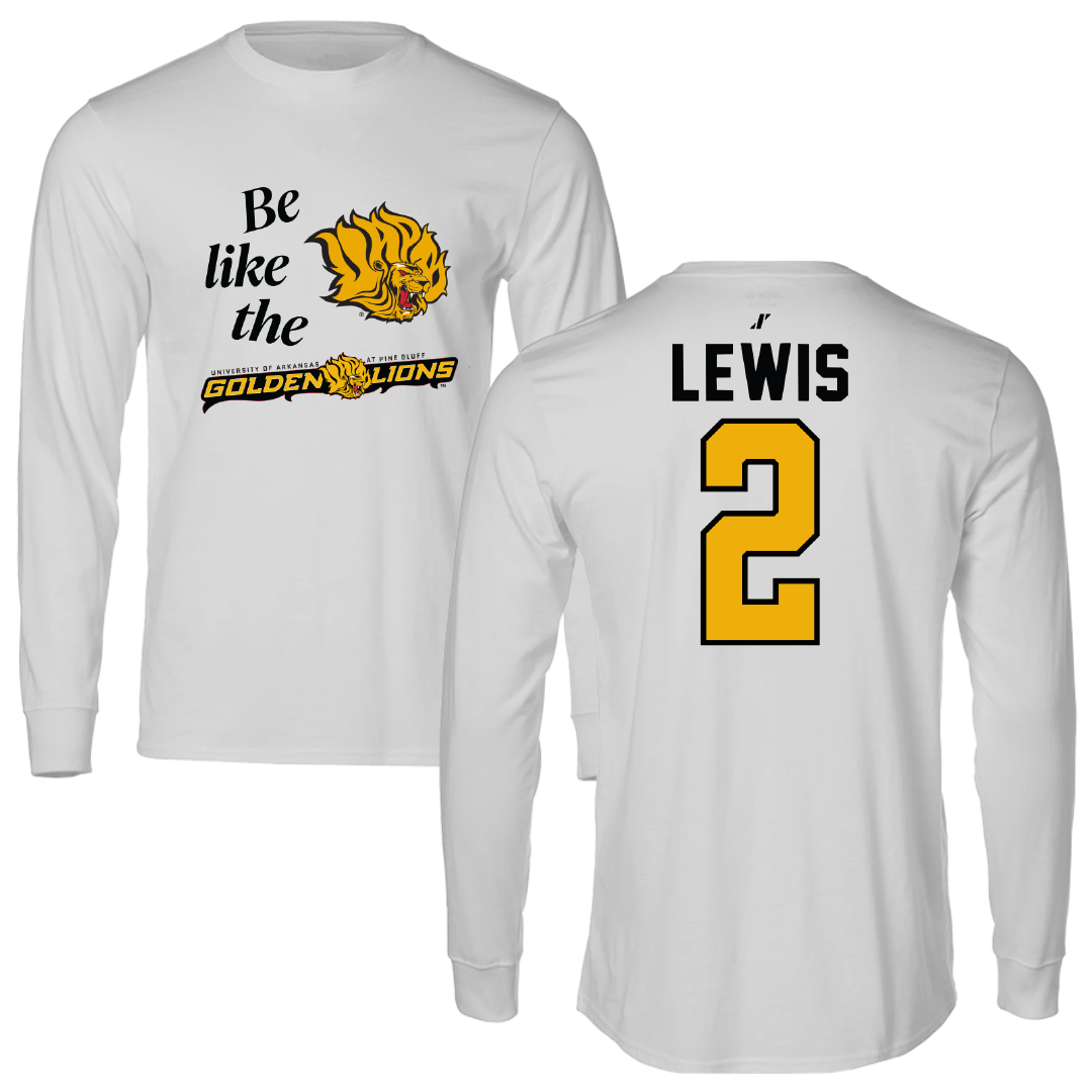 University of Arkansas-Pine Bluff Football Light Gray Be Like Us Performance Long Sleeve - #2 Kenji Lewis