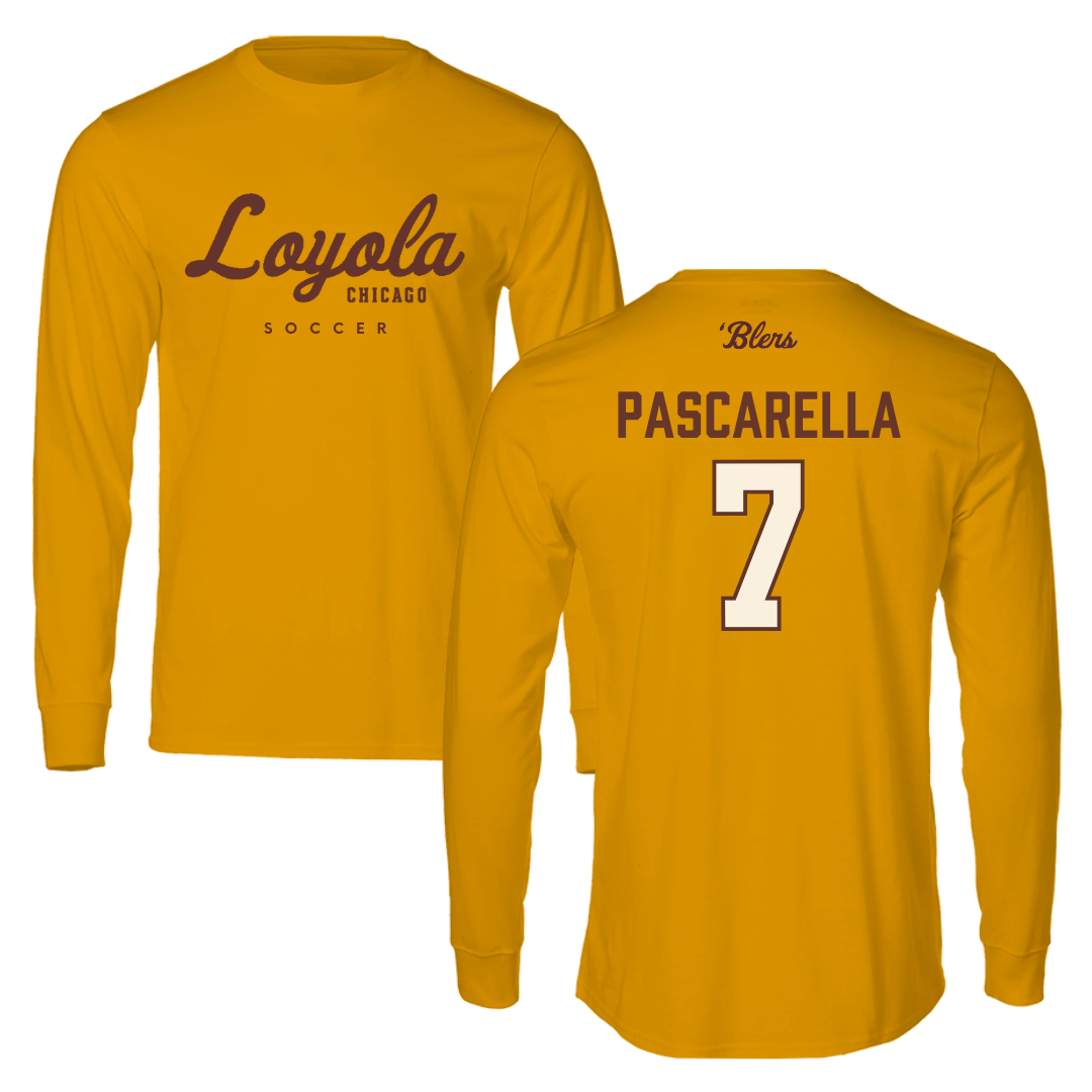 Loyola University-Chicago Soccer Gold Performance Long Sleeve - #7 Jordan Pascarella