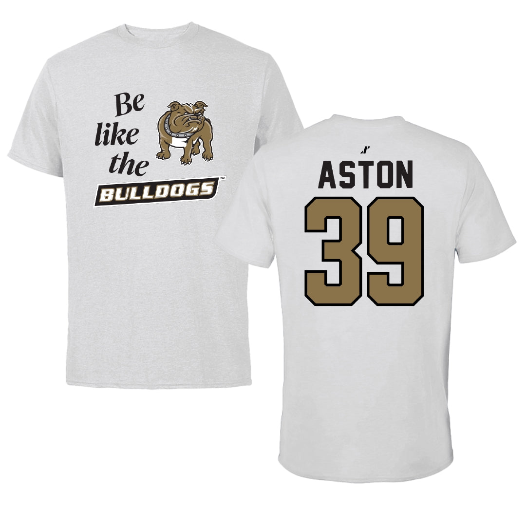 Bryant University Football Light Gray Be Like Us Tee - #39 Chase Aston