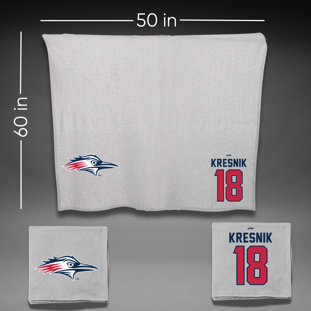 Metropolitan State University of Denver Soccer Gray Blanket - #18 Joseph Kresnik