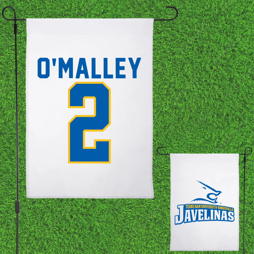 Texas A&M University-Kingsville Basketball White Garden Flag - #2 Alyssa O'Malley
